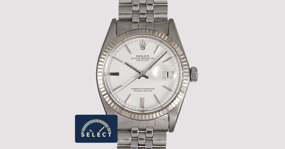 SELECT INC. [ROLEX DATEJUST Ref.1601 希少オリジナルホワイトダイヤル 明細付き]