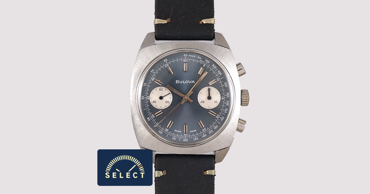 Bulova Classic 98A246 クロノグラフ ブルーダイアル Fancy man's watch BULOVA