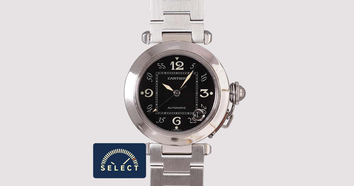 SELECT INC. [CARTIER パシャC 黒文字盤 W31043M7 保証書・Box付き 自動巻]