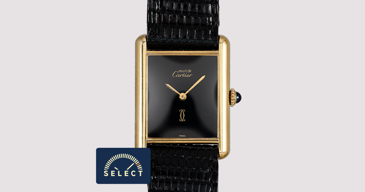 SELECT INC. [CARTIER マストタンク LM 手巻き ブラック ONYX ダイヤル