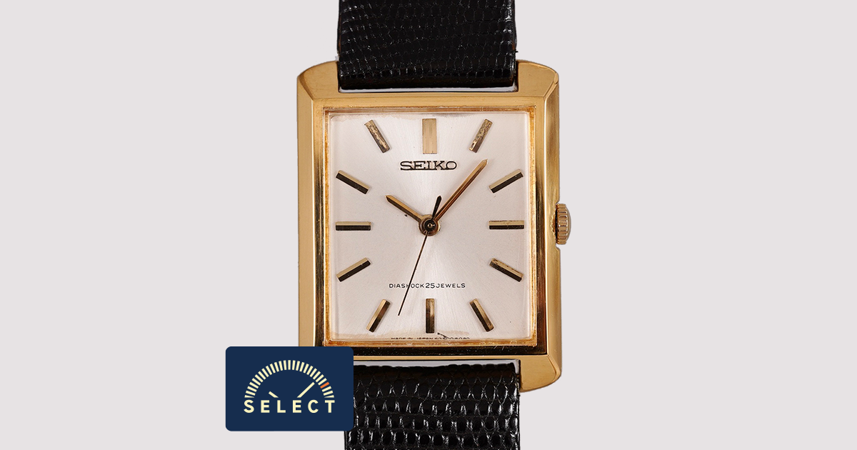 SELECT INC. [SEIKO ゴールドフェザー 希少スクエアケース ASGP 1960年代製 605000 ミントコンディション]