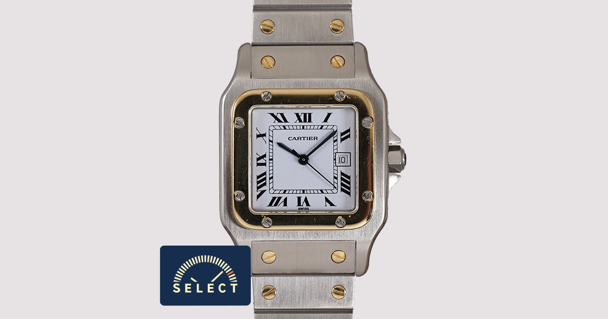 Cartier 自動巻き時計 ステンレススチール ブラック文字盤 ユニセックス SELECT INC. [CARTIER サントス LM 自動巻 Ref.2961 SS x YG