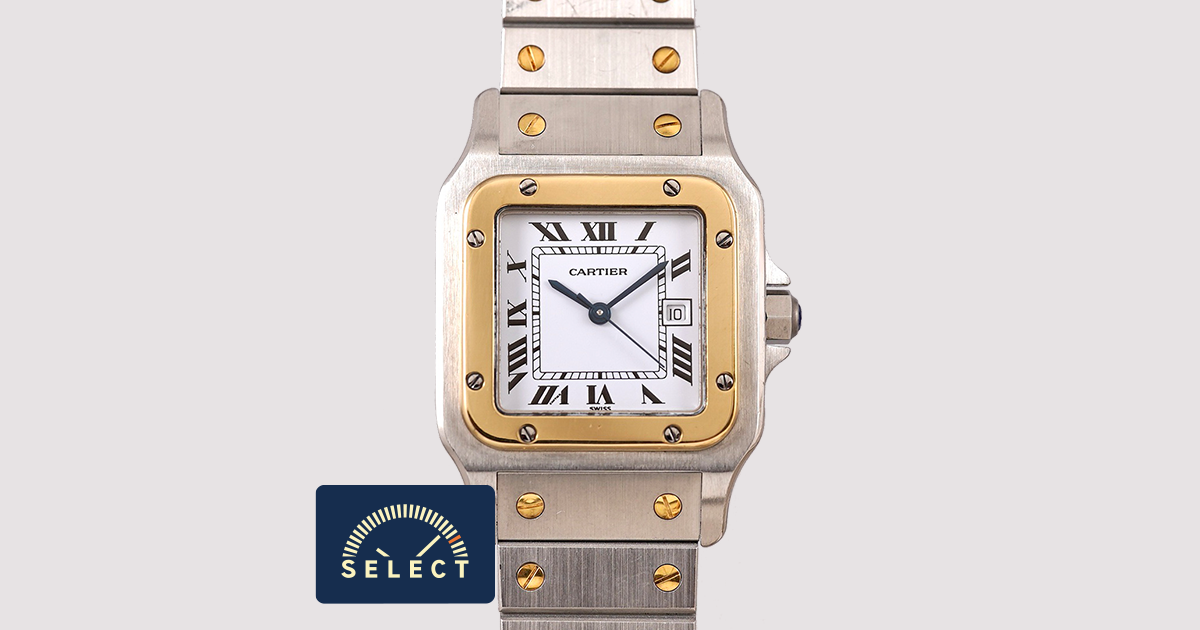 Cartier サントスカレ自動巻き腕時計 LM カルティエ/サントスカレ/サントスガルベLMデイト/ホワイトローマ