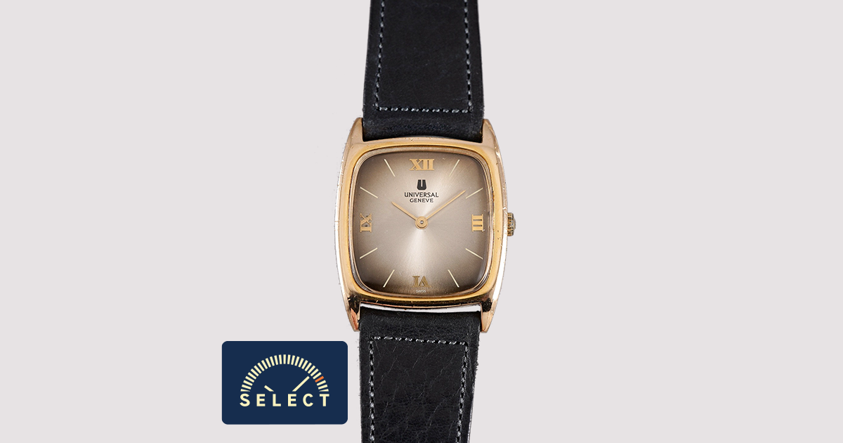 SELECT INC. [UNIVERSAL GENEVE トノー型 ブラウングラデーション